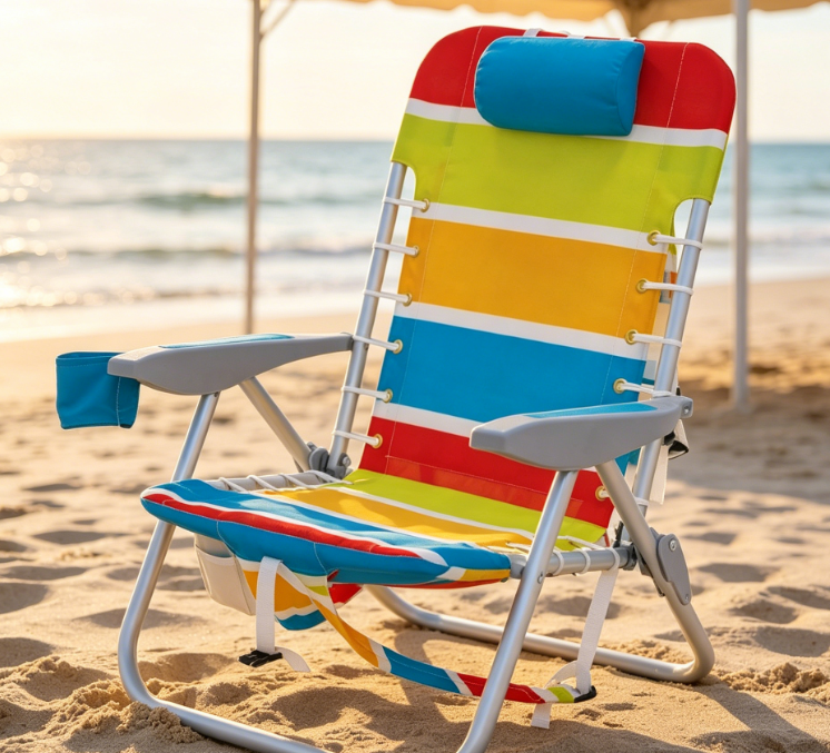 4-Position Adjustable Backpack-Style Suspended Folding Chair