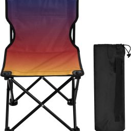 Lightweight Portable Folding Chair With Gradient Color Design