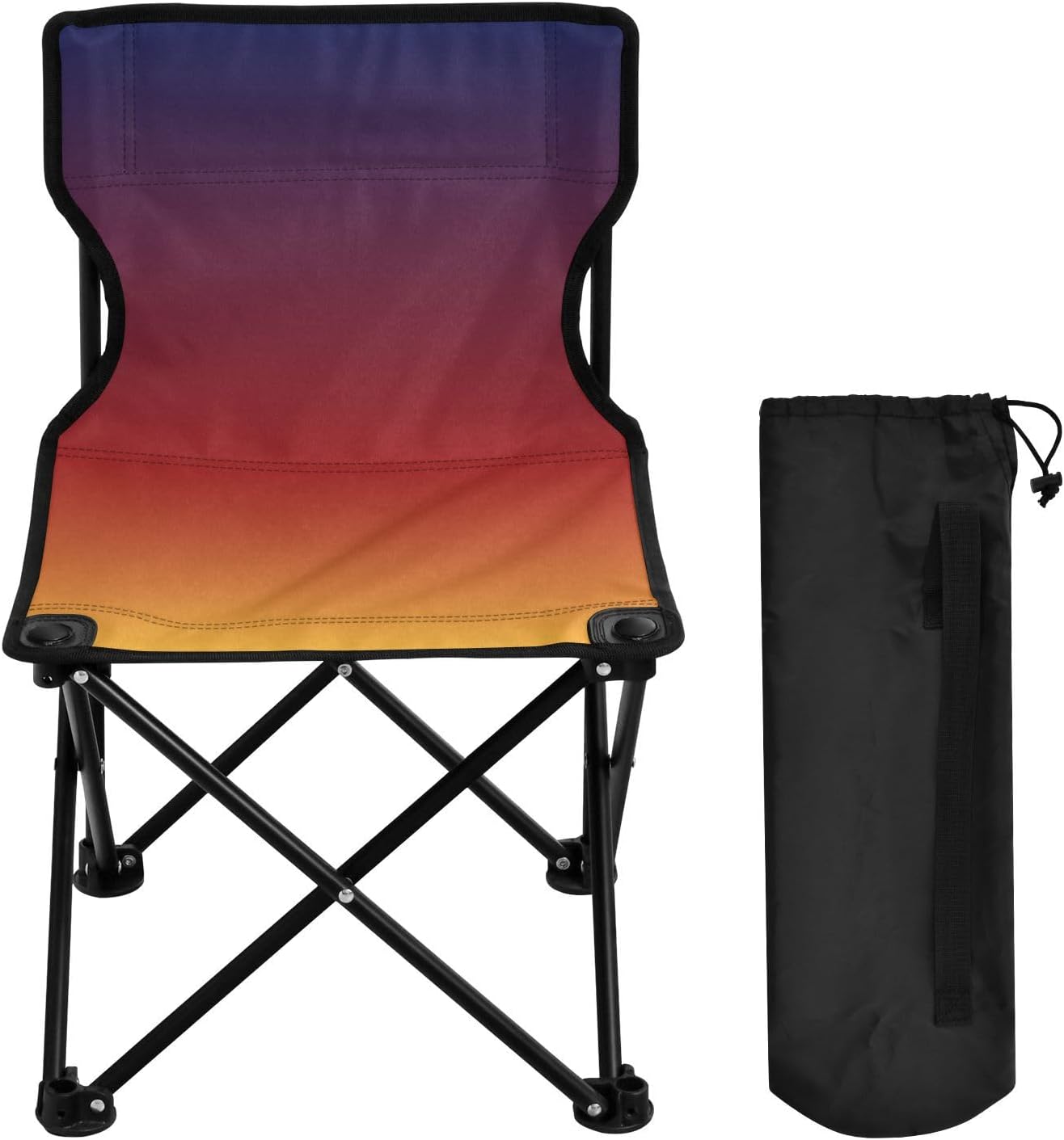 Lightweight Portable Folding Chair With Gradient Color Design
