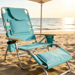 3-in-1 Lightweight Lawn Recliner with Footrest
