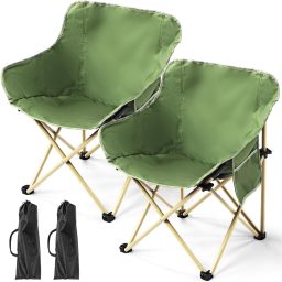 Lightweight Camping Chairs With High Load Capacity (Set Of 2)